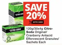 Checkers Citro-Soda Original/ Cranberry Antacid Effervescent Granules/ Sachets Each offer