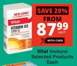 Checkers Vital Immune Selected Products Each offer
