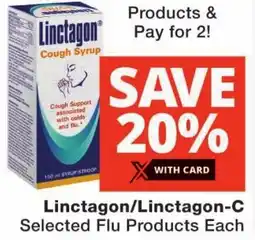 Checkers Linctagon/ Linctagon-C Selected Flu Products Each offer
