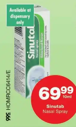 Checkers Sinutab Nasal Spray offer