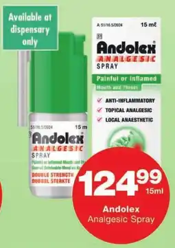 Checkers Andolex Analgesic Spray offer