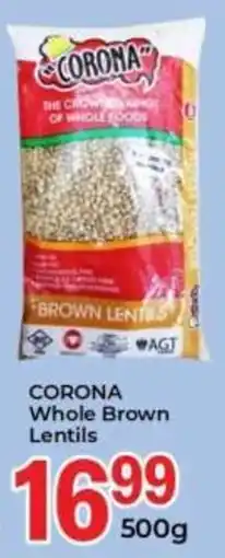 Elite Power Trade Cash & Carry CORONA Whole Brown Lentils offer