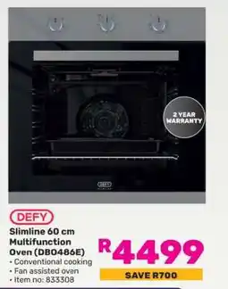 Game DEFY Slimline 60 cm Multifunction Oven (DB0486E) offer