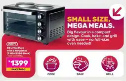 Game DEFY 30 L Mini Oven with 2 Hotplates (3 MOH2330 Black) offer