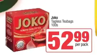 Spar Joko Tagless Teabags 100s offer