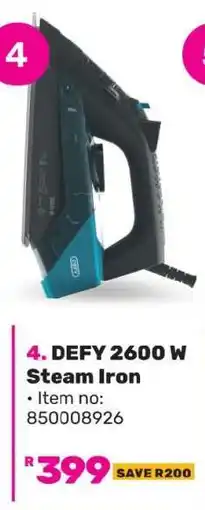 Game DEFY 2600 W Steam Iron offer