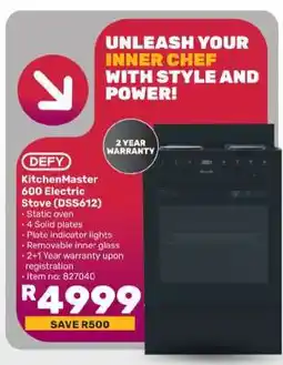 Game Defy Kitchenmaster 600 Electric Stove DSS612 offer