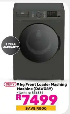 Game DEFY 9 kg Front Loader Washing Machine (DAW389) offer