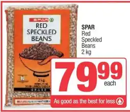 Spar SPAR Red Speckled Beans 2 kg offer