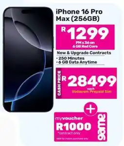 Game iPhone 16 Pro Max (256GB) offer