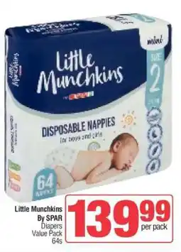 Spar Little Munchkins By SPAR Diapers Value Pack 64s offer