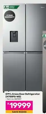 Game 579 L Cross Door Refrigerator (H750FS-WD) offer
