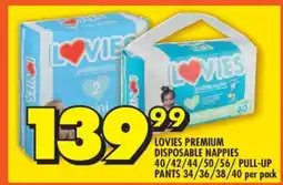 Shoprite LOVIES PREMIUM DISPOSABLE NAPPIES offer