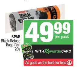 Spar SPAR Black Refuse Bags Roll 20s offer