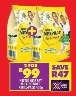 Shoprite NESTLÉ NESPRAY MILK POWDER REFILL-PACK 400g offer