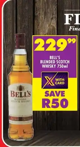 Shoprite BELL'S BLENDED SCOTCH WHISKY 750ml offer