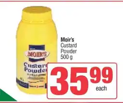 Spar MOIR'S CUSTARD POWDER offer
