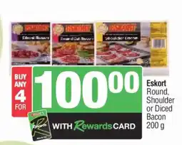 Spar Eskort Round, Shoulder or Diced Bacon 200 g offer
