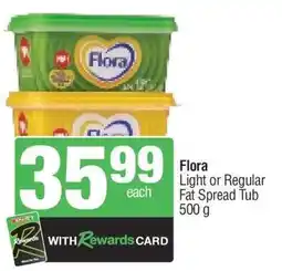 Spar FLORA Light or Regular Fat Spread Tub offer