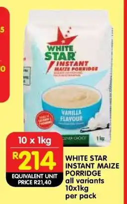Shoprite WHITE STAR INSTANT MAIZE PORRIDGE offer
