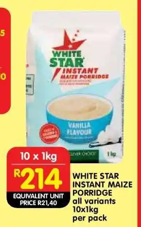 Shoprite WHITE STAR INSTANT MAIZE PORRIDGE offer