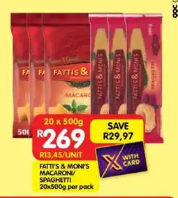 Shoprite Fatti's & Moni's Macaroni/Spaghetti offer