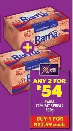 Shoprite RAMA 70% FAT SPREAD 500g offer