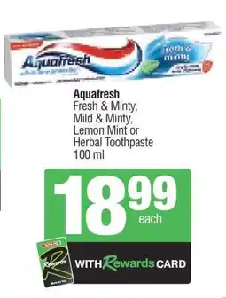 Spar AquaFresh offer