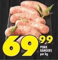 Shoprite Pork Bangers offer