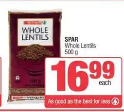 Spar SPAR Whole Lentils offer