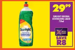 Shoprite SUNLIGHT ORIGINAL DISHWASHING LIQUID 750ml offer