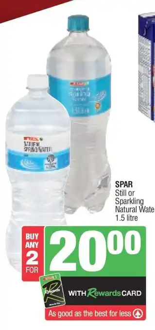 Spar SPAR Still or Sparkling Natural Water offer