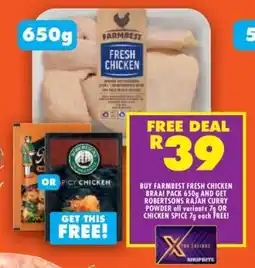 Shoprite Farmbest Fresh Chicken Braai Pack 650g offer