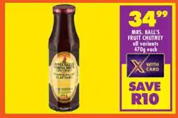 Shoprite MRS. BALL'S FRUIT CHUTNEY offer