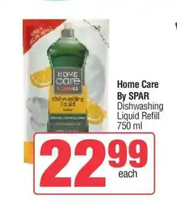 Spar Home Care By SPAR Dishwashing Liquid Refill offer