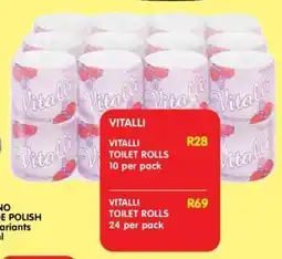 Shoprite VITALLI TOILET ROLLS offer