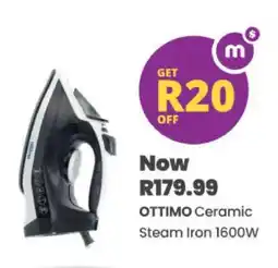 Shoprite OTTIMO Ceramic Steam Iron 1600W offer