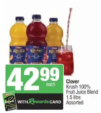 Spar Clover Krush 100 Fruit Juice Blend offer