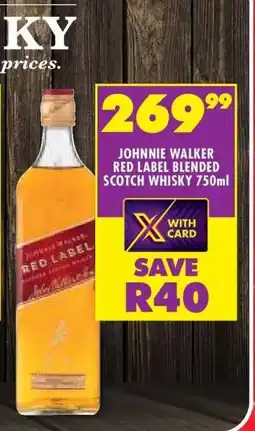 Shoprite Johnnie Walker Red Label Blended Scotch Whisky 750ml offer