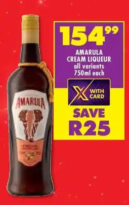 Shoprite AMARULA Cream Liqueur offer