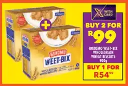 Shoprite Bokomo Weet-Bix Wholegrain Wheat Biscuits 900g offer