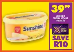 Shoprite SUNSHINE D ORIGINAL 60% FAT SPREAD 1kg offer