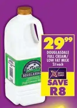 Shoprite DOUGLASDALE FULL CREAM/LOW FAT MILK offer