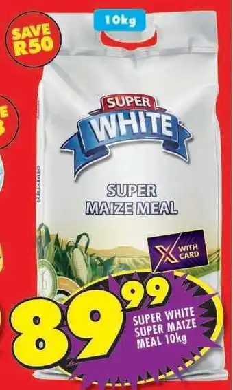 Shoprite SUPER WHITE SUPER MAIZE MEAL 10kg offer