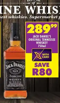 Shoprite JACK DANIEL’S ORIGINAL TENNESSEE WHISKEY 750ml offer