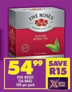Shoprite FIVE ROSES TEA BAGS offer
