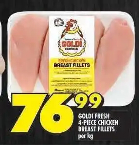 Shoprite GOLDI FRESH 4-PIECE CHICKEN BREAST FILLETS offer