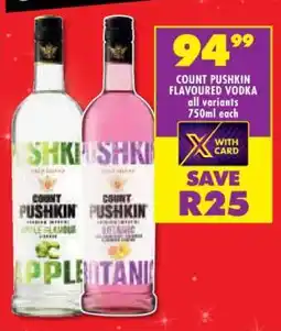 Shoprite Count Pushkin Flavoured Vodka offer