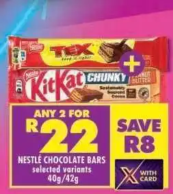 Shoprite NESTLE CHOCOLATE BARS offer
