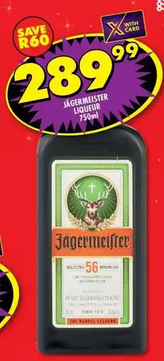 Shoprite JÄGERMEISTER LIQUEUR 750ml offer
